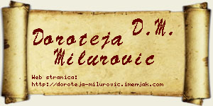 Doroteja Milurović vizit kartica
